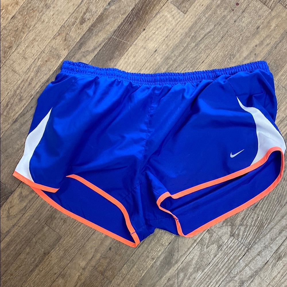 Nike Blue and Orange Athletic Shorts